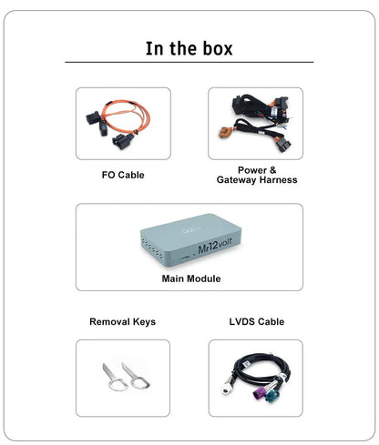 Mr12Volt P2000 3GGMM Audi MMI 3G & 3G Plus Wired & Wireless CarPlay & Android Auto Retrofit Kit - MOST Fibre Audio, DSP, OEM Mic - A4 A5 A6 A7 A8 Q5 Q7