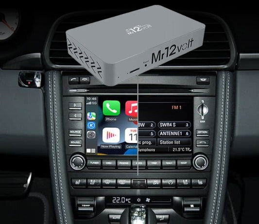 Mr12Volt P2000-PCM30MM Porsche PCM 3.0 Apple CarPlay & Android Auto MOST Bus Fiber Optic Interface - Wireless, OEM Microphone Support - 911 2009-2011, Boxster/Cayman 2009-2012, Cayenne 2009 - Plug & Play Retrofit
