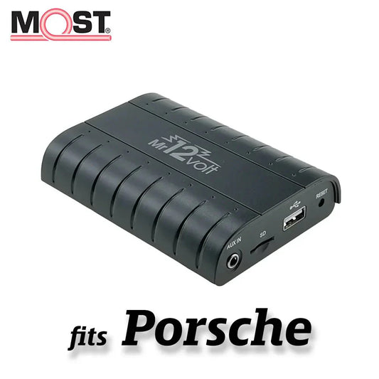 Mr12Volt P600 Porsche MOST Fibre Optic Bluetooth Adapter for PCM 2.0/2.1, CDR23/CDR24 - Hands-Free Calling & Music Streaming - Fits 911 996/997, Boxster, Cayman, Cayenne - OEM Integration, USB/SD/AUX, BOSE Compatible