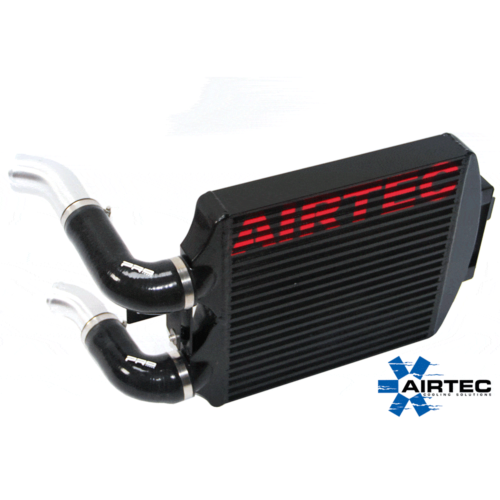 AIRTEC Motorsport Stage 2 Front Mount Intercooler (FMIC) for Ford Fiesta MK7 1.0 EcoBoost  60mm Bar-and-Plate Core, Direct-Fit Upgrade, Fits 100/125/135/140PS Red & Black Edition