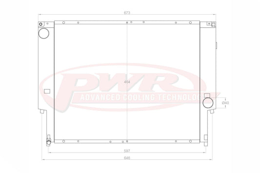 PWR 42mm Aluminium High-Performance Radiator for BMW 3 Series E36 M3  Direct-Fit OEM Replacement, Alloy Cooling Upgrade, Australian Made