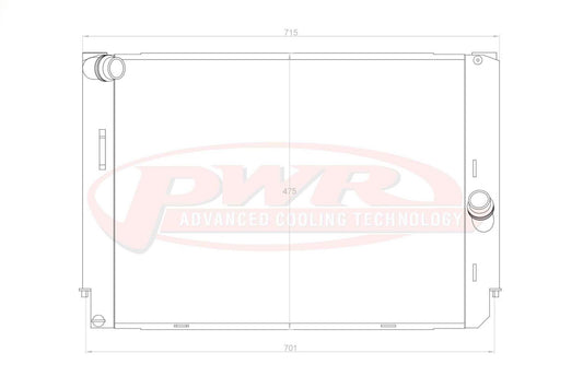 PWR Elite 55mm Aluminium Alloy Uprated Radiator/Heat Exchanger for BMW M3 E90 E92 E93 (E9X) S65 4.0 V8 | Direct-Fit Drop-In OEM Replacement Performance Rad | Track Day & Street Cooling Upgrade 2007-2013