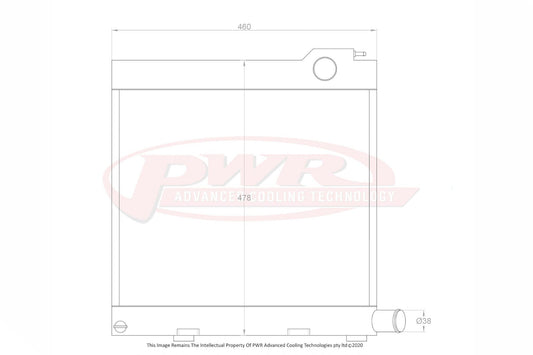 PWR 55mm Aluminium Alloy Radiator for BMW 3 Series E30 M3 S14 2.3 2.5 (1986-1991) – Performance/Heavy Duty Thick Core Drop-In Rad, Direct Fit OEM Replacement, Track Day/Race/Fast Road Cooling Upgrade, High Efficiency Heat Exchanger