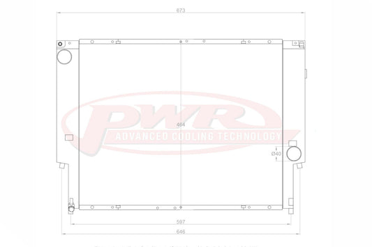PWR 55mm Aluminium Radiator for BMW 3 Series E36 M3 6-Cylinder (1992-1999) | High-Performance Direct-Fit Cooling Upgrade