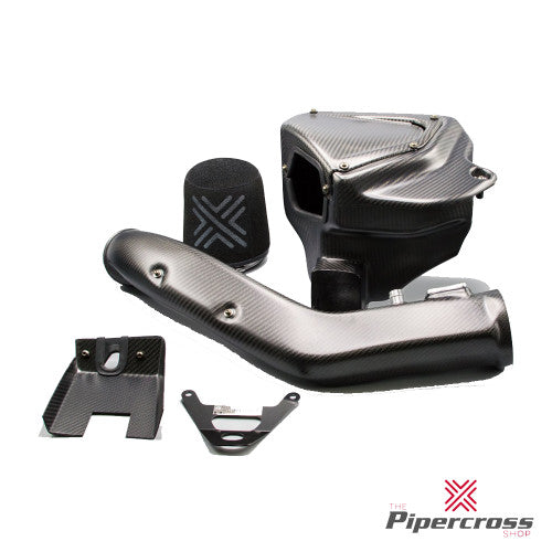 Pipercross V1 Carbon Fibre Airbox Cold Air Intake/Induction Kit for BMW 2 Series F22 & M2 F87 (2015+) – Closed Carbon Fiber Intake, High-Flow Foam Performance Air Filter, N55 Turbo Intake Upgrade