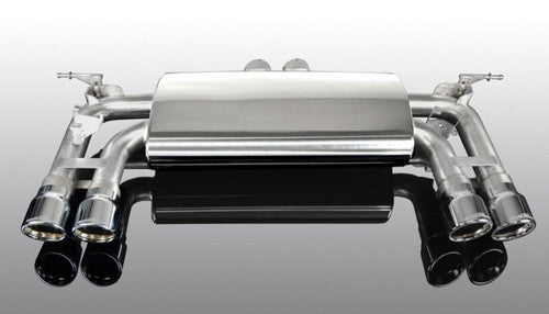 AC Schnitzer Performance Quad Sports Exhaust Rear Silencer/Back Box for BMW X5M F85 & X6M F86 - Valved or Non-Valved, 90mm Quad Tailpipes, Matt Black or Chrome Tips, V2A Stainless Steel Muffler Upgrade