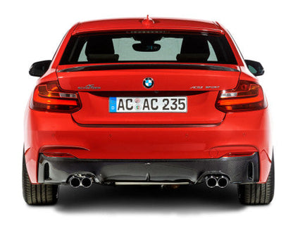 AC Schnitzer Valved Quad Tip Performance Axle-Back Exhaust (Rear Silencer/Muffler/Back Box) for BMW M235i F22 2 Series Coupe – Stainless Steel Evo Tailpipes, OEM Valve Control, Optional Sound Tube