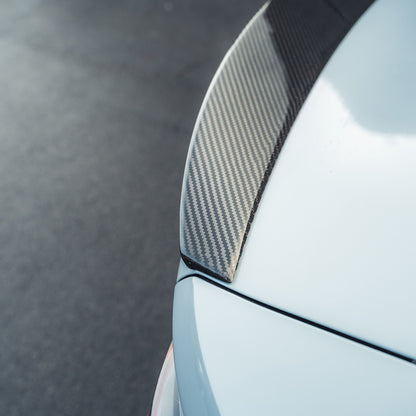 BMW M4 G82 & 4 Series G22 Coupe Carbon Fibre/Fiber Rear Lip Spoiler/Boot Lip | Boot Lid/Trunk Ducktail Wing/Tail Spoiler | Gloss Pre-Preg OEM+ Fit | CT Design (2020+)