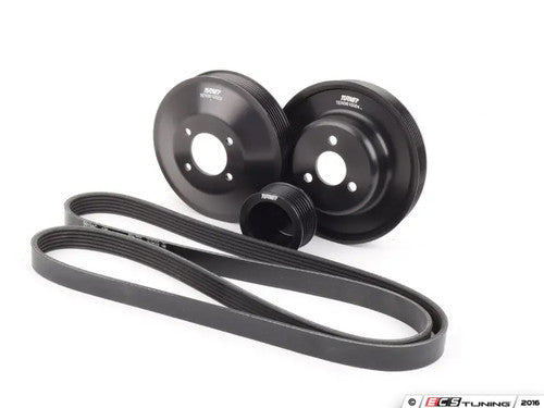 Turner Motorsport Underdrive & Lightweight Accessory Power Pulley Kit for BMW E36 M3/325i, Z3 M, E34 525i (M50 S50 S52) - Alternator/Water Pump/Power Steering + Serpentine Belt - Bosch Alternator Fit