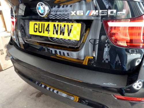 AC Schnitzer Rear Bumper Protector for BMW X6 E71 (2008-2014) - Boot Sill Guard, Boot Lip Cover, Load Edge/Tailgate Threshold Protector, Bumper Sill Cover, Satin Black Stick-On Anti-Scratch Trim