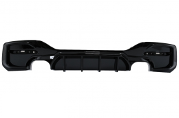 Gloss Black Rear Diffuser/Valance Splitter Lower Bumper Insert for BMW 1 Series F20 F21 LCI Facelift 2015-2019 – Piano Black ABS, M Performance Style, OEM Fit – Fits 120d 125i M140i