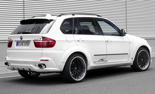 AC Schnitzer Rear Diffuser/Valance/Apron for BMW X5 E70 SE (2007-2010 Pre-LCI Pre-Facelift) - Rear Skirt, Rear Bumper Insert, Rear Bumper Lower Trim, Rear Lip Spoiler, Body Kit Styling - Unpainted OEM-Style Upgrade