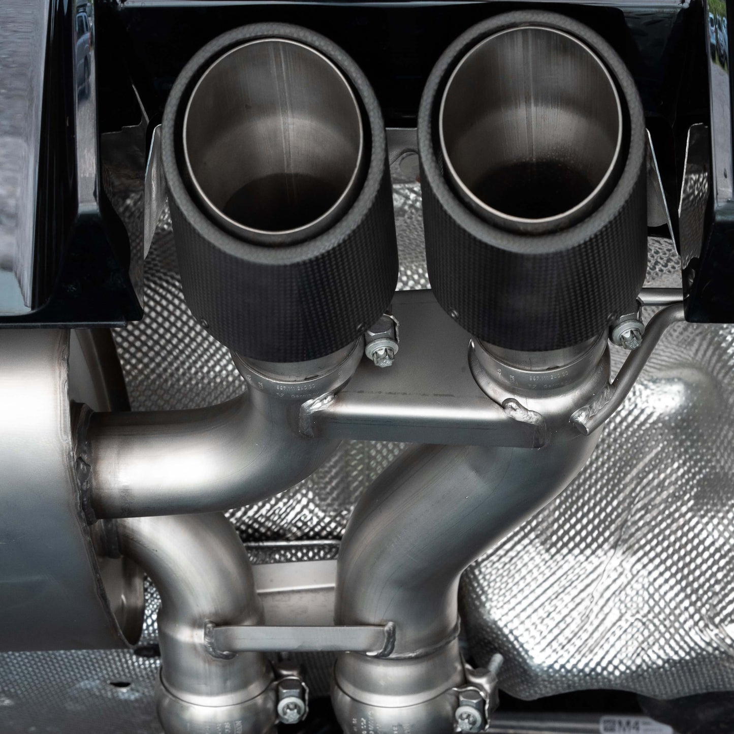 Remus BMW M2 G87 2023+ Valved Axle-Back Exhaust Rear Silencer/Back Box | OPF/GPF ECE Approved | Quad Tip Stainless Steel Muffler | Carbon/Black Chrome/Titanium Tips | S58 Bolt-On Performance | PN 081023 1500 + 081023 1400
