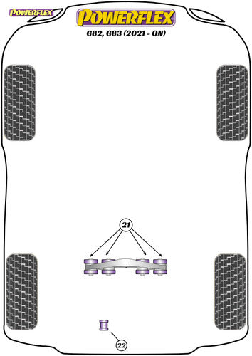 Powerflex Track Rear Diff Rear Mounting Bush - G82, G83 M4 (2020 on) - PFR5-4026BLK