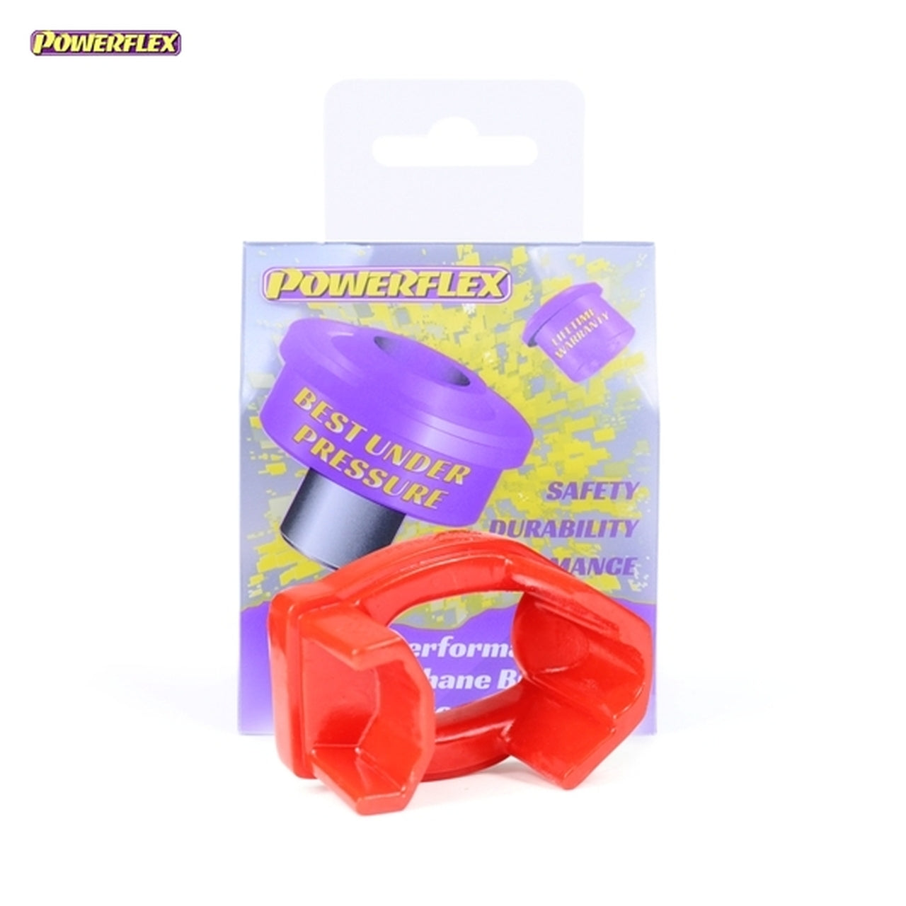 Powerflex PFF19-2224 Ford Fiesta ST Mk8 2017-On Pendulum/Dogbone Lower Engine Mount Insert - Torque Arm/Gearbox Transmission Bush/Bushing Upgrade ST200, Red 65A Road Series