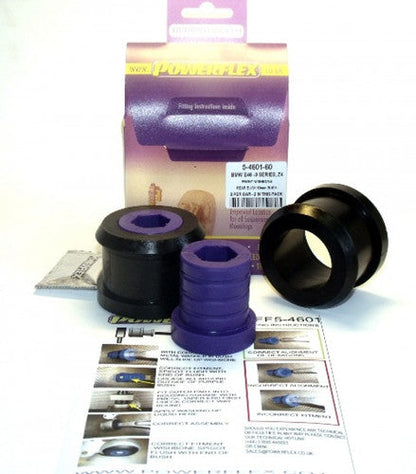 Powerflex PFF5-4601-60 Poly Front Lower Control Arm Rear Bushes for BMW E46 3 Series Compact (FCAB/Lollipop, 60mm Housing) – Wishbone Rear Mount Suspension Bushing Kit, 2-Bush Set