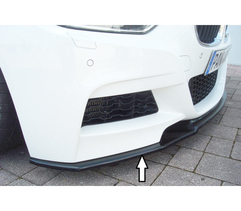 Rieger Tuning Front Splitter/Lip Spoiler for BMW 3 Series F30/F31 M Sport (LCI Facelift) - Gloss Black or Matte Black ABS - Add-On Front Apron/Ch