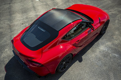 RKP Full Carbon Fibre/Fiber Roof Skin/Panel for Toyota GR Supra A90 MK5/MKV (J29) - Replacement Roof Shell Conversion, Lightweight (9 lb saving) Double Bubble/Twin Hump, V-Weave V-Pattern - Made in USA