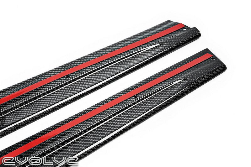 RKP Composites Carbon Fibre Side Skirts for BMW 3 Series F80 M3 (2014-2018) - Direct-Fit Side Skirt Extensions/Side Blades, 2x2 Twill, Vacuum Infused, Pair, Made in USA