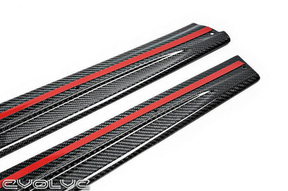 RKP Composites Carbon Fibre Side Skirts for BMW 3 Series F80 M3 (2014-2018) - Direct-Fit Side Skirt Extensions/Side Blades, 2x2 Twill, Vacuum Infused, Pair, Made in USA