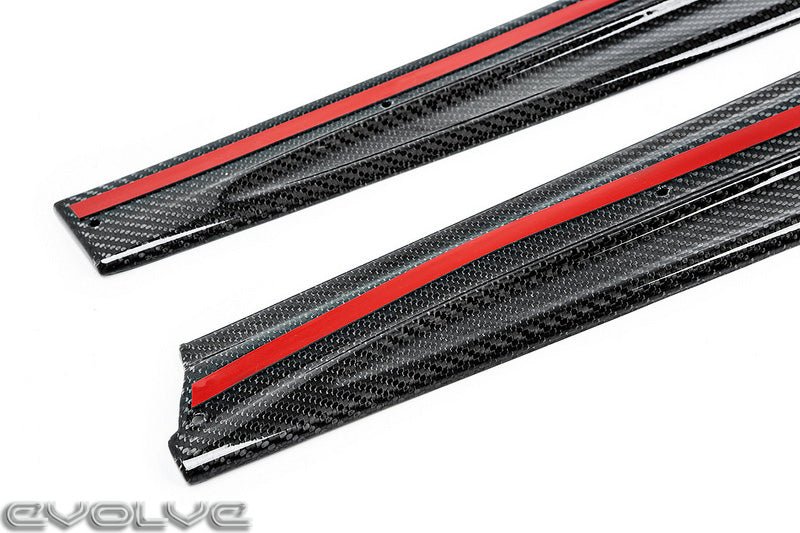 RKP Composites Carbon Fibre Side Skirts for BMW 3 Series F80 M3 (2014-2018) - Direct-Fit Side Skirt Extensions/Side Blades, 2x2 Twill, Vacuum Infused, Pair, Made in USA