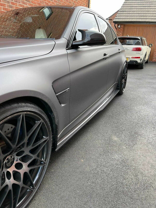 BMW M3 Carbon Fibre Side Skirts - Side Skirt Extensions, OE-Plus Styling, Lightweight Aero Upgrade - UK Stock, Free 2-Day Delivery - Nforcd