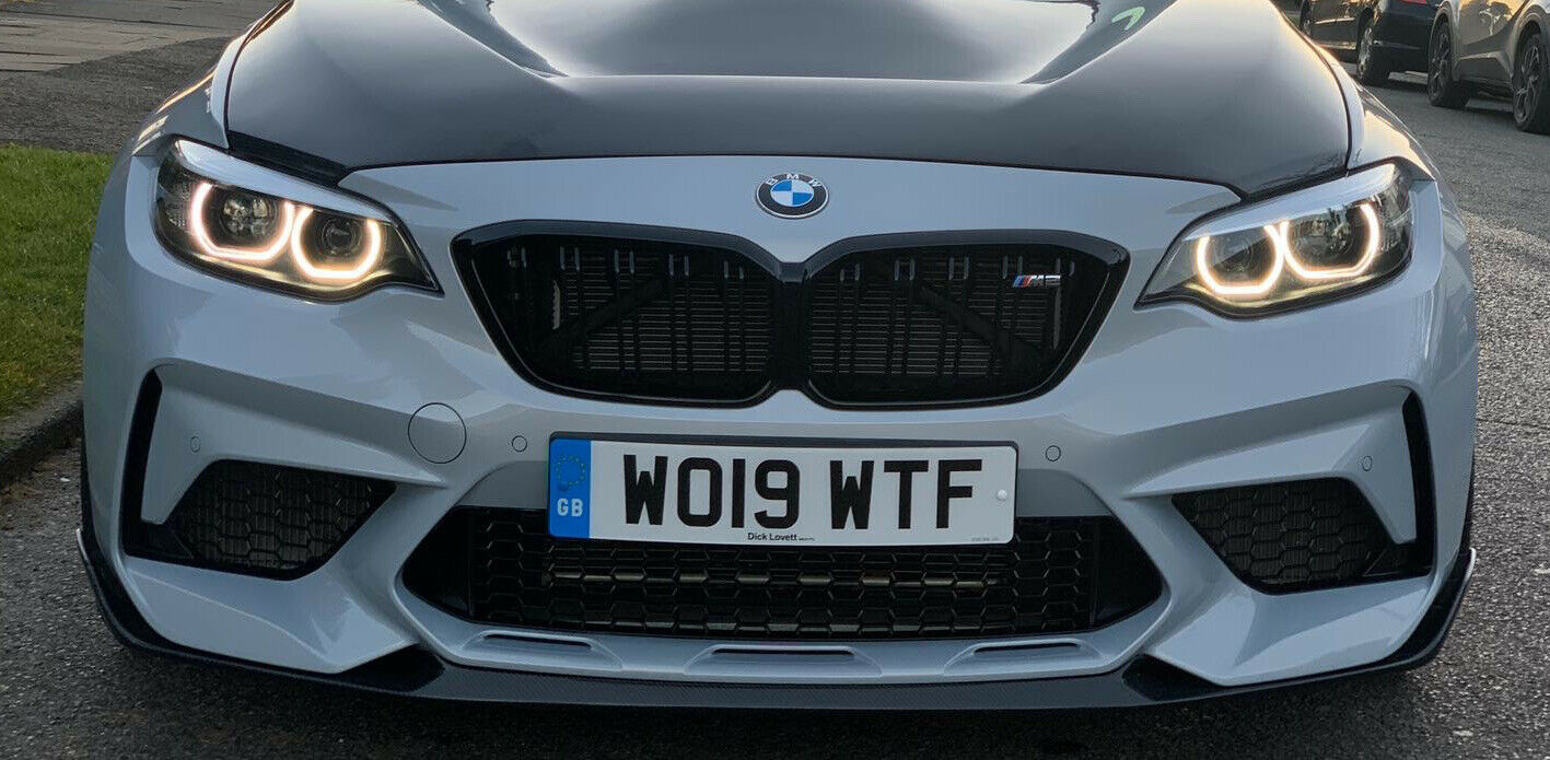 BMW M2 & M2 Competition (M2 Comp) F87 Carbon Fibre/Carbon Fiber CS Style/CS Look Front Splitter / Front Lip Spoiler - Chin Spoiler Bumper Lip Aero Add-On - Performance Lower Valance Air Dam - UK Stock, Fast Free Delivery