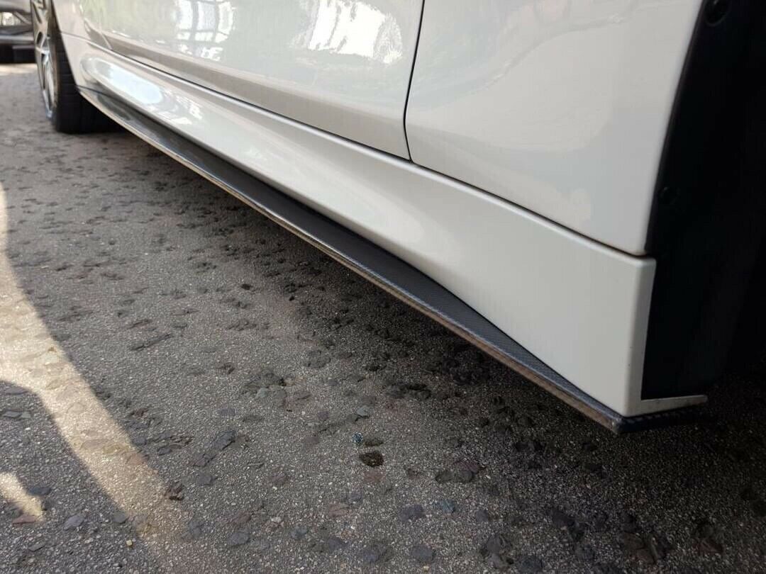 BMW M3 M4 F80 F82 F83 (2014-2020) Real Carbon Fibre Side Skirt Splitters - M Performance Style Pair - F8X Side Skirt Extensions - OEM+ Fitment - UK Stock