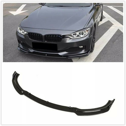 BMW 3 Series F30 F35 Saloon/Sedan Front Lower Lip Spoiler Splitter Chin Spoiler – Gloss/Piano Black – Non M Sport Standard/SE Base Bumper – 2012-2019 LCI & 2012-2014 Pre-LCI – Front Valance/Aero Apron Add-On