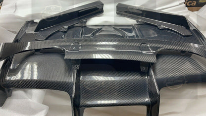 BMW M3/M4 F8X Carbon Fibre Rear Diffuser PSM Style – Rear Valance/Rear Bumper Lip Splitter Insert