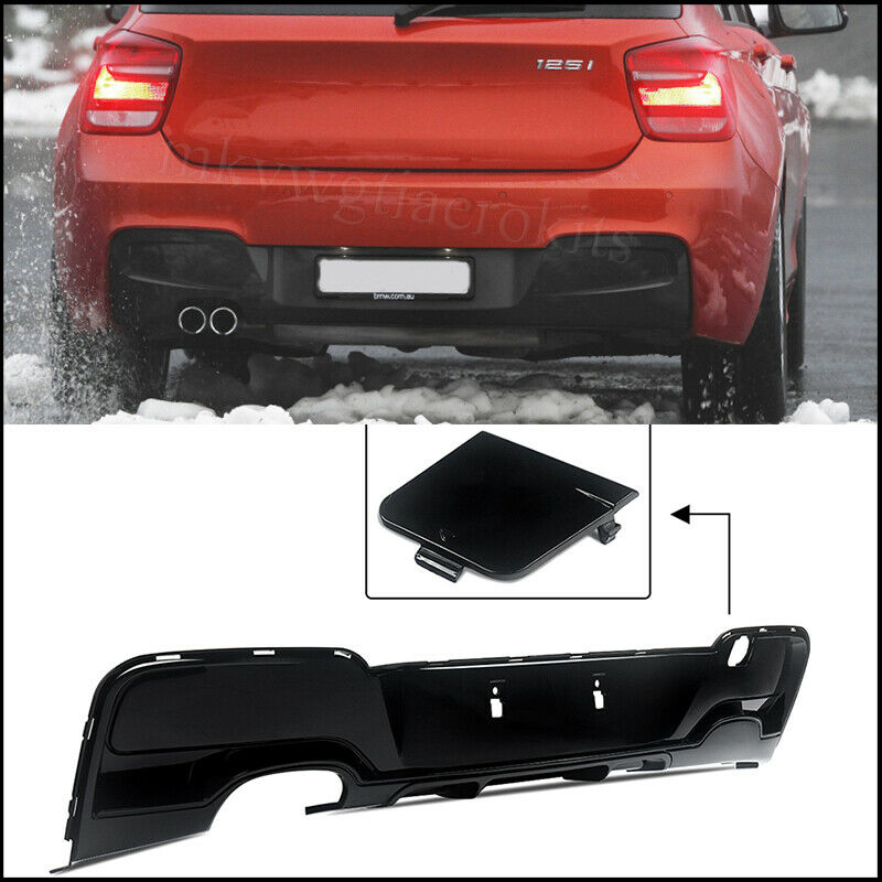 BMW 1 Series F20 F21 Rear Diffuser, Pre-LCI M Sport, Twin Exit (Side-by-Side), 20112015, Fits 116d 118d 120d 125d, Direct Replacement Rear Valance