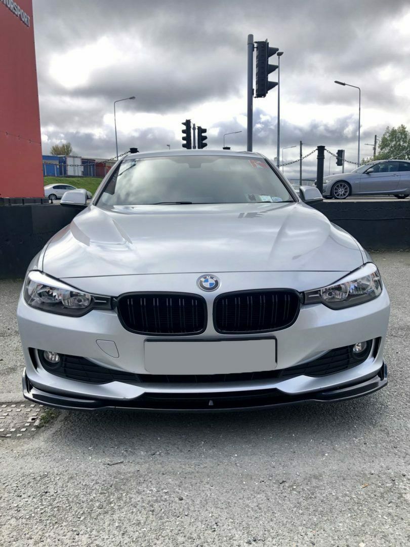 BMW 3 Series F30 F35 Saloon/Sedan Front Lower Lip Spoiler Splitter Chin Spoiler – Gloss/Piano Black – Non M Sport Standard/SE Base Bumper – 2012-2019 LCI & 2012-2014 Pre-LCI – Front Valance/Aero Apron Add-On