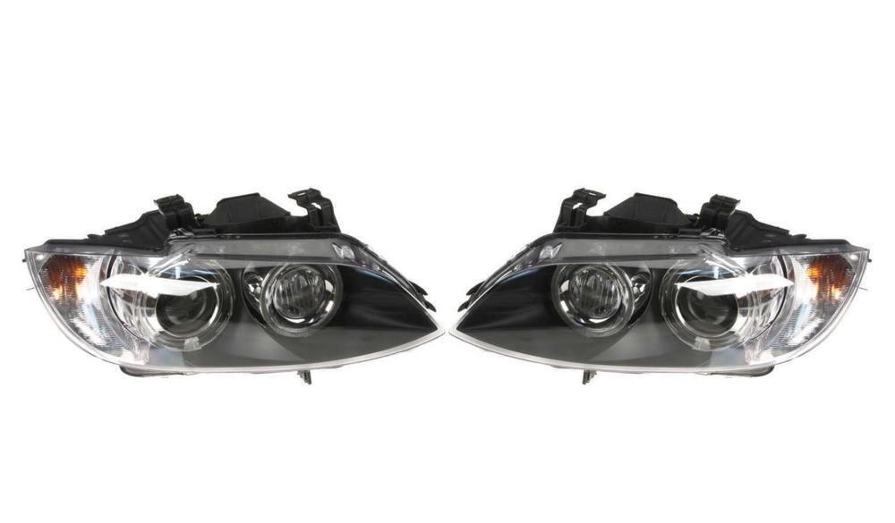 Genuine BMW E90 E92 E93 Bi-Xenon Headlights Pair - OEM E9X Front Headlamp Assemblies (Pre-LCI & LCI) 2005-2013 - Fits 330i 335i M3 - Left & Right - 63117182509 63117182510