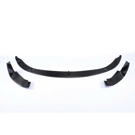 BMW M3 F80 / M4 F82 F83 Carbon Fibre (Carbon Fiber) Front Splitter & Lip Kit - M Performance Style 3-Piece Chin Spoiler, End Blades/Aprons | Front Bumper Lip/Valance | OEM+ Fit | F8X | UK Stock, Free 2-Day Shipping | Front Skirt/Extension