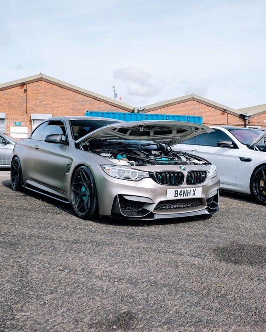 BMW M3 M4 F80 F82 F83 Front Splitter / Front Lip Spoiler – CS Style Carbon Fibre (Carbon Fiber) Chin Spoiler Valance Lower Spoiler | F8X Front Bumper Lip Kit | M Performance Style Aero Lip | UK Stock, Free 2‑Day Delivery
