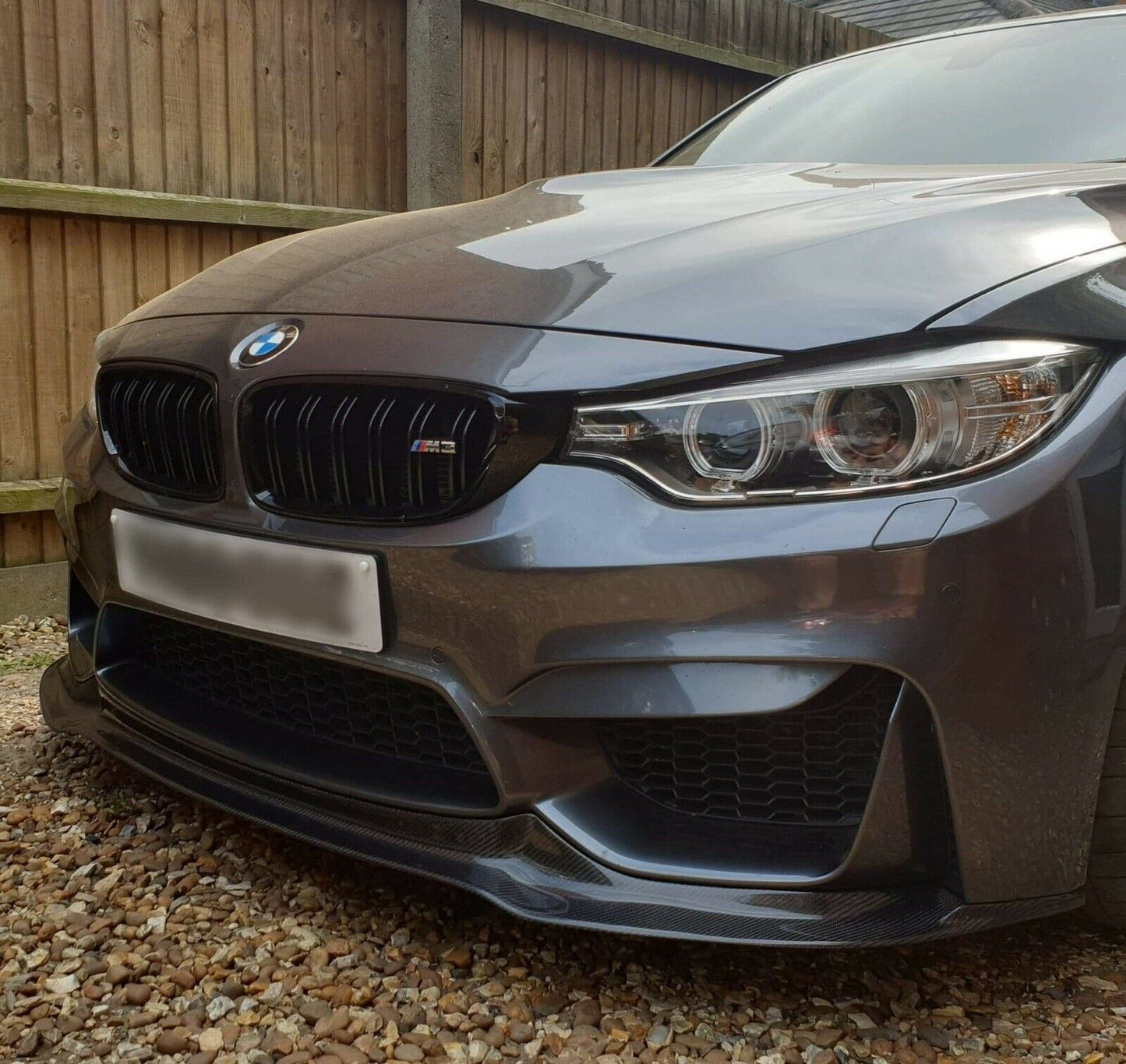 BMW M3 M4 F80 F82 F83 F8X VRS V Style Vorsteiner Style Real Carbon Fibre Front Splitter / Front Lip / Chin Spoiler - Carbon Fiber Bumper Lip, Front Valance Extension | UK Stock, Free 2-Day Delivery