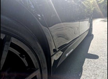 Gloss Black Side Skirt & Rocker Panel Decals for BMW 1 Series F20 F21 (1er) Hatchback - M Performance Style Sill/Lower Door Stripe Vinyl Overlay Graphics Sticker Set (Pair, Pre-Cut)