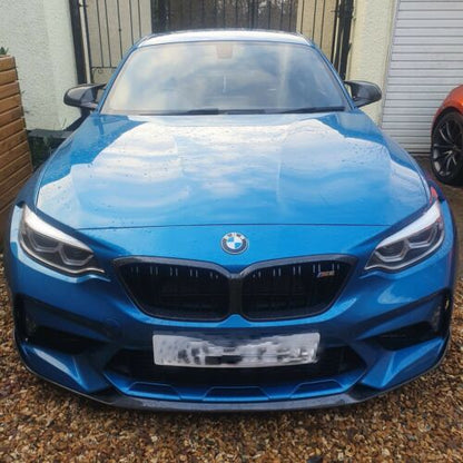 BMW M2 & M2 Competition (M2 Comp) F87 Carbon Fibre/Carbon Fiber CS Style/CS Look Front Splitter / Front Lip Spoiler - Chin Spoiler Bumper Lip Aero Add-On - Performance Lower Valance Air Dam - UK Stock, Fast Free Delivery