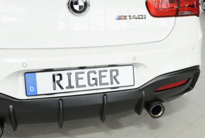 Rieger Rear Bumper Diffuser for BMW 1 Series M135i F20/F21 Pre-LCI (2011-2015) - Direct Replacement OEM Fit ABS - Matte/Gloss/Carbon Look - Made in Germany