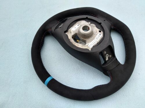 BMW M3 E90 E92 E93 M Performance Alcantara Steering Wheel - Genuine OEM, Tri-Colour Stitching, DCT/SMG Drivelogic - Part 32302212773
