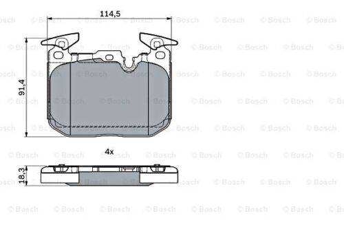 Bosch 0986494947 / 0 986 494 947 (BP1798) Brake Pad Set - OE Quality for BMW 1 2 3 4 Series F20-F36, M2 M3 M4, i8 - Low-Metallic Compound