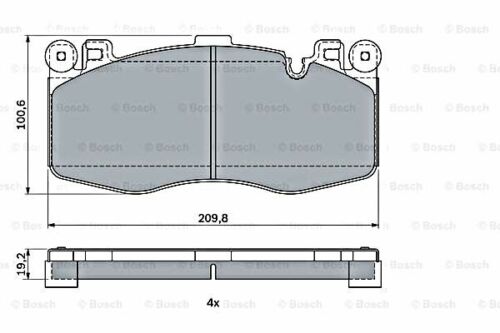 Bosch 0986424387 BP2295 Ceramic Brake Pad Set (0 986 424 387) - BMW X5M/X5 M F85 4.4 V8 575hp 2014-2018, X6M/X6 M F86 2014-2019 - OE-Quality Disc Pads Kit, Low Dust, Quiet, Performance Replacement
