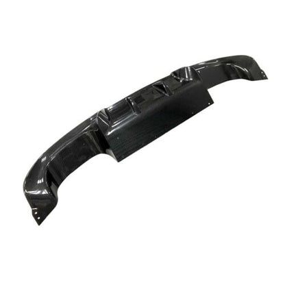 BMW M2 F87 & M2 Competition (M2C) AK Style Carbon Fibre/Carbon Fiber Finned Rear Diffuser – Rear Lower Valance/Splitter/Apron Bumper Insert Undertray – Gloss Performance Finish – UK Stock, Fast Delivery