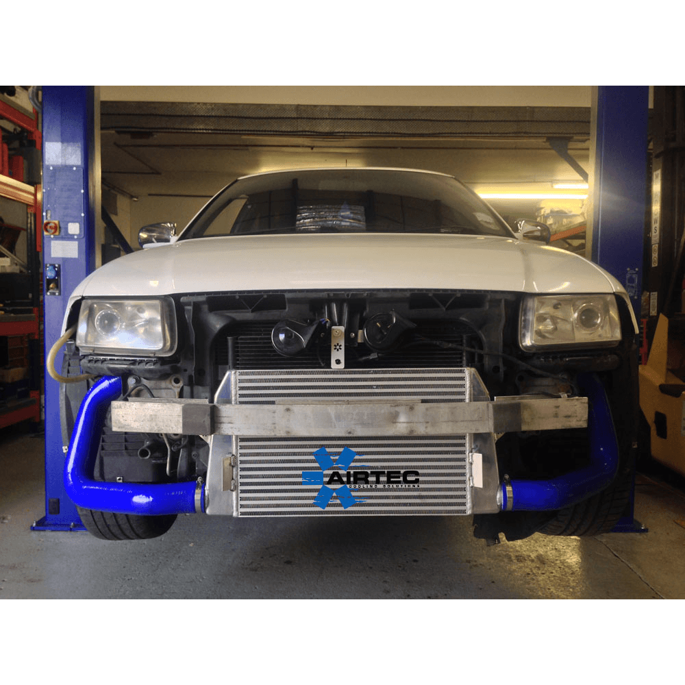 AIRTEC Front Mount Intercooler FMIC Upgrade Kit for Audi S3 8L 1.8T Quattro - Uprated Charge Air Cooler, 60mm Single-Pass Core, Cast End Tanks, Direct-Fit Bolt-On, Pro-Series Black or Silver, Silicone Hose Set, SMIC Delete, Heat Soak Fix
