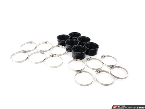 Turner Motorsport S54 Silicone Intake Boots / Throttle Body Couplers / Hoses (TB to Plenum) – Set of 6 with Clamps | BMW E46 M3 & Z4 M | OE-Style 3‑Ply, CSL Airbox Compatible (ES4135389)