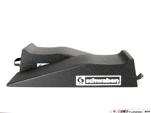 Schwaben Low Profile Car Ramps - Pair | Lightweight Plastic Wheel Risers for Low & Sports Cars and Lowered Vehicles | Non-slip Solid Core Garage/Driveway Service Ramps for Oil Changes | 30in, 8in Tyre Width, 3000lb Capacity