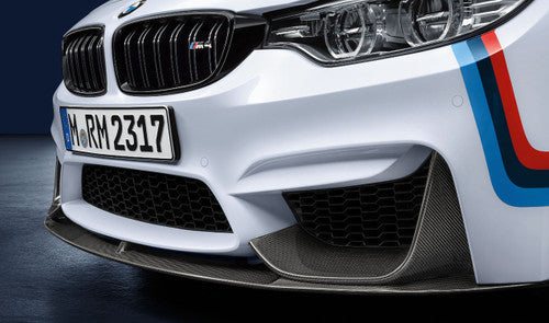 Genuine BMW M Performance Carbon Fibre/Carbon Fiber Front Splitter Lip/Chin Spoiler – OEM Front Bumper Lower Valance for F80 M3 Saloon/Sedan, F82 M4 Coupe, F83 M4 Convertible (2014–2020) | F8X
