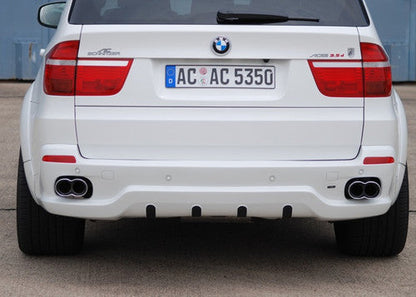 AC Schnitzer Rear Muffler Back Box Axle-Back Exhaust for BMW X5 E70 2007-2013 – Stainless Steel Twin Polished Chrome Tailpipes – Fits 30d/30sd/40d, 35i xDrive, 48i, 50i (pre-LCI & LCI) – Sport Performance Silencer Upgrade – Petrol & Diesel