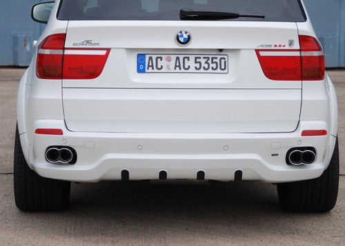Genuine AC Schnitzer Performance Rear Silencer Exhaust Backbox for BMW X5 E70 (2007-2013) - Stainless Steel Dual Exit, Twin Chrome Tailpipes - Fits 30d 40d 35i 4.8i 50i, Pre-LCI & LCI