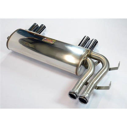 Supersprint 043926 Gen 2 Sport Rear Silencer/Muffler Back Box Axle-Back Exhaust for BMW E46 M3 S54 3.2 (1999-2006) Coupe & Convertible, 80mm Quad Tailpipes, T304 Stainless Steel Performance Rear Section